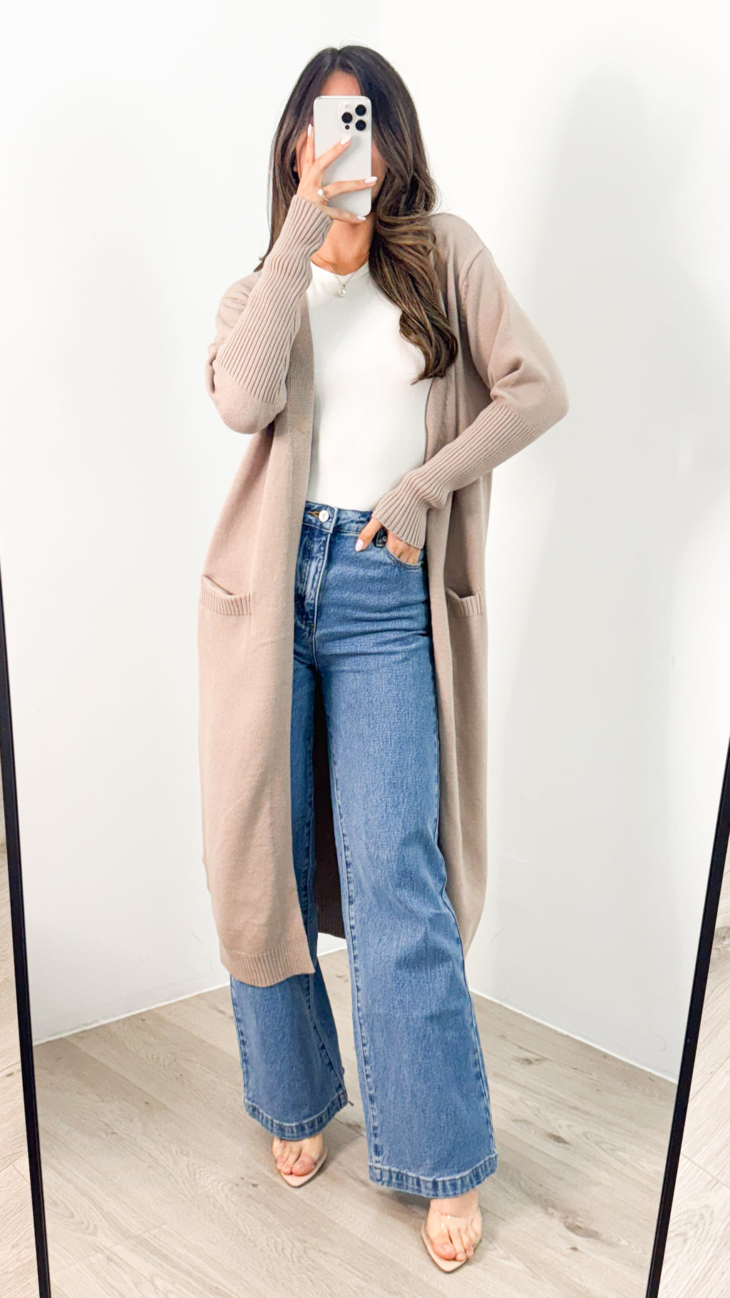 MAXWELL LONG CARDI - BEIGE