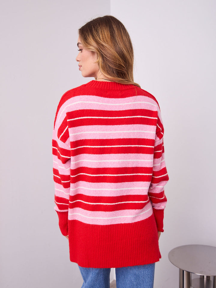 CHARLES KNIT - RED/PINK
