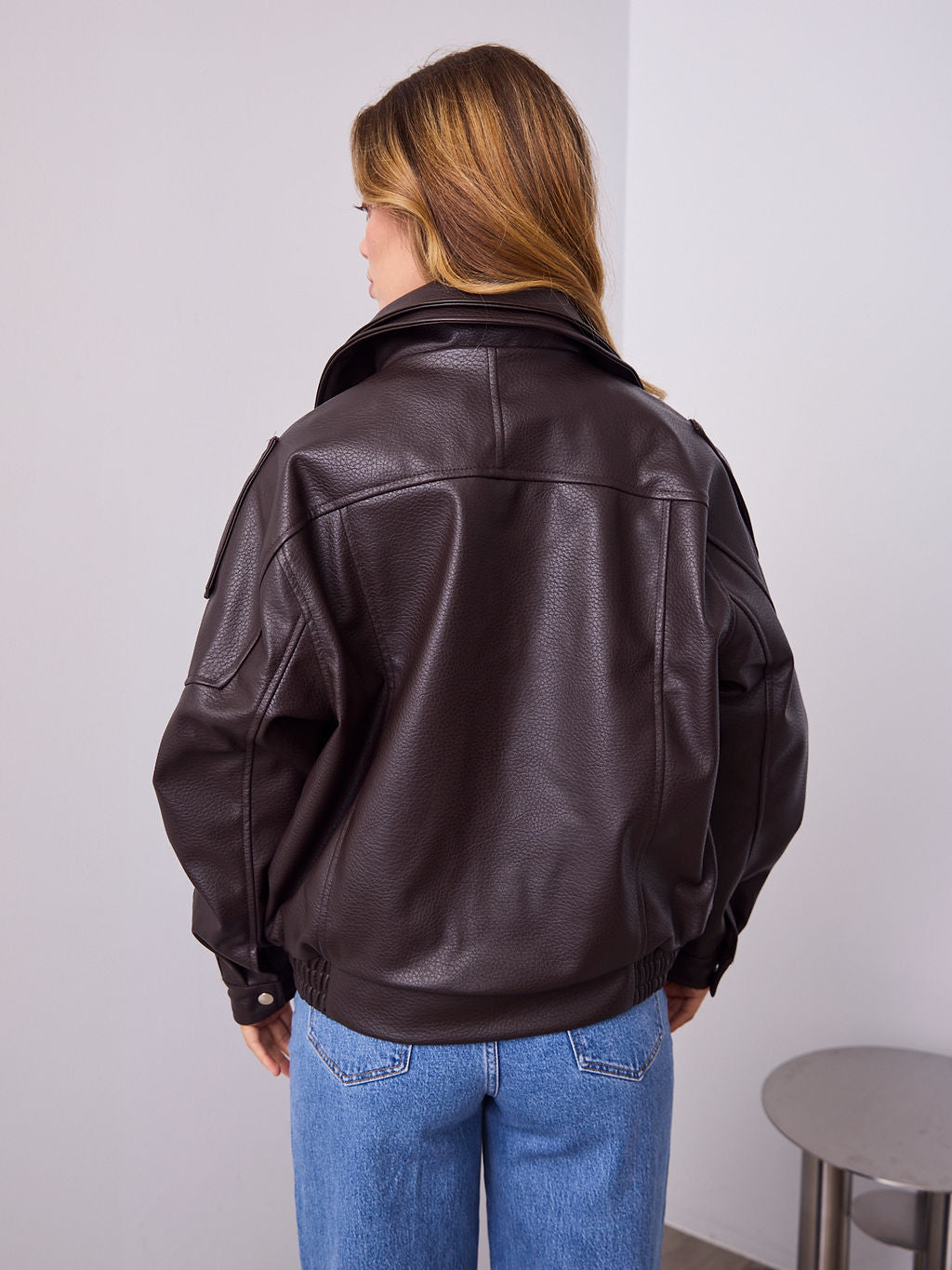 AXEL PU JACKET - CHOCOLATE