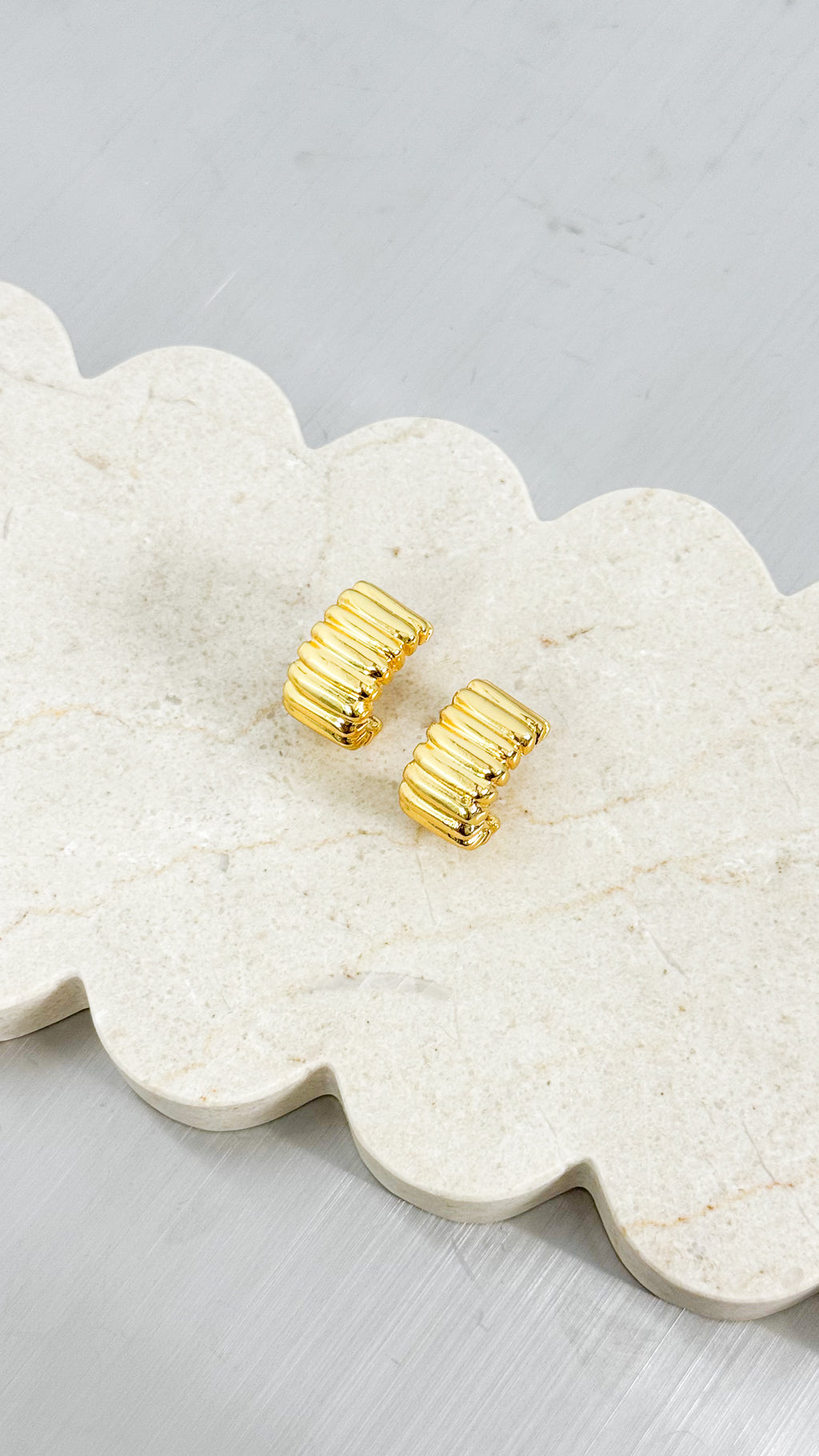 INDIRA 18K GOLD PLATED EARRINGS - GOLD