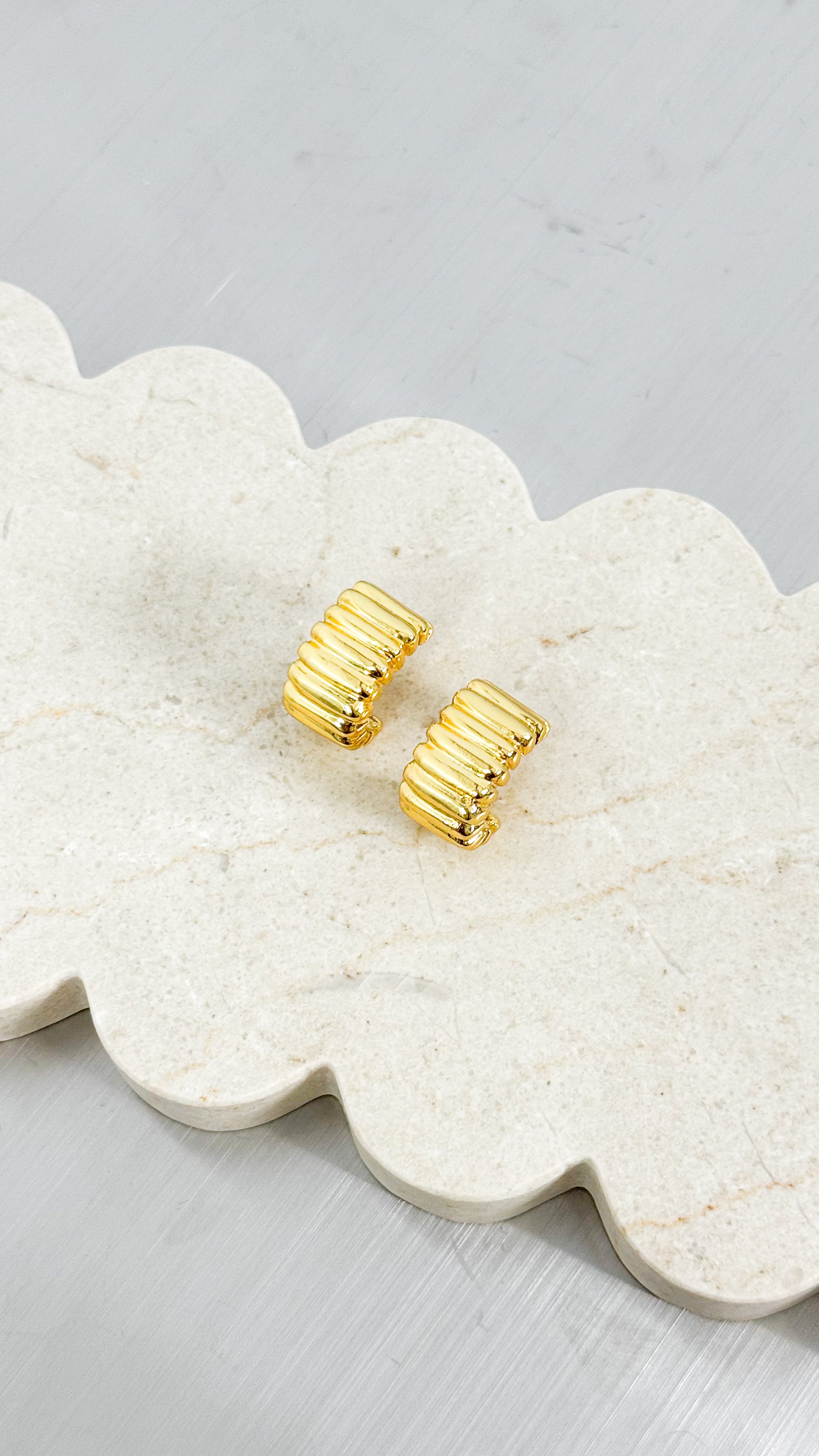 INDIRA 18K GOLD PLATED EARRINGS - GOLD