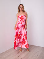 ROSE MAXI DRESS - PINK/RED