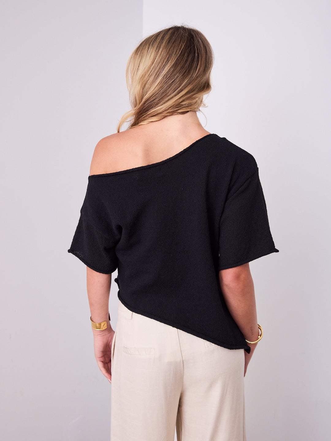 ANDY KNIT TOP - BLACK
