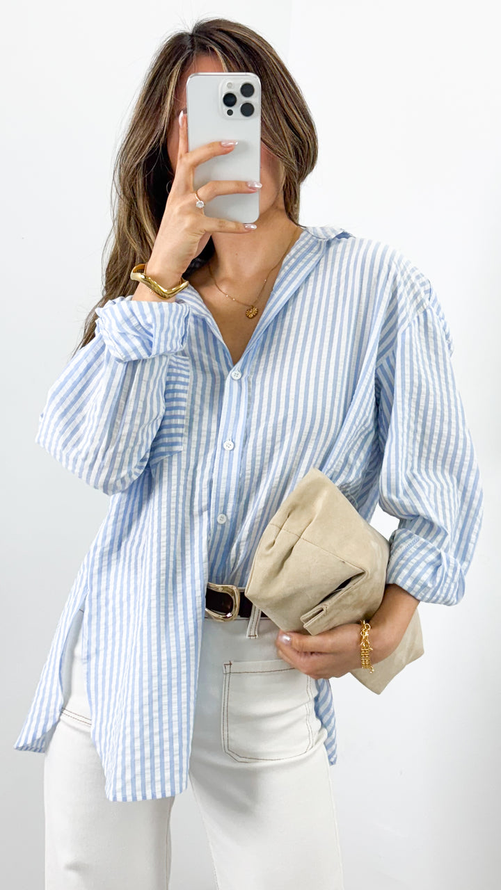 THURSDAY STRIPE SHIRT - BLUE