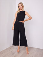 MEMPHIS 7/8 LINEN PANTS - BLACK