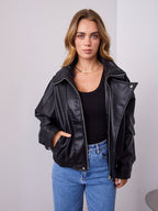 AXEL PU JACKET - BLACK