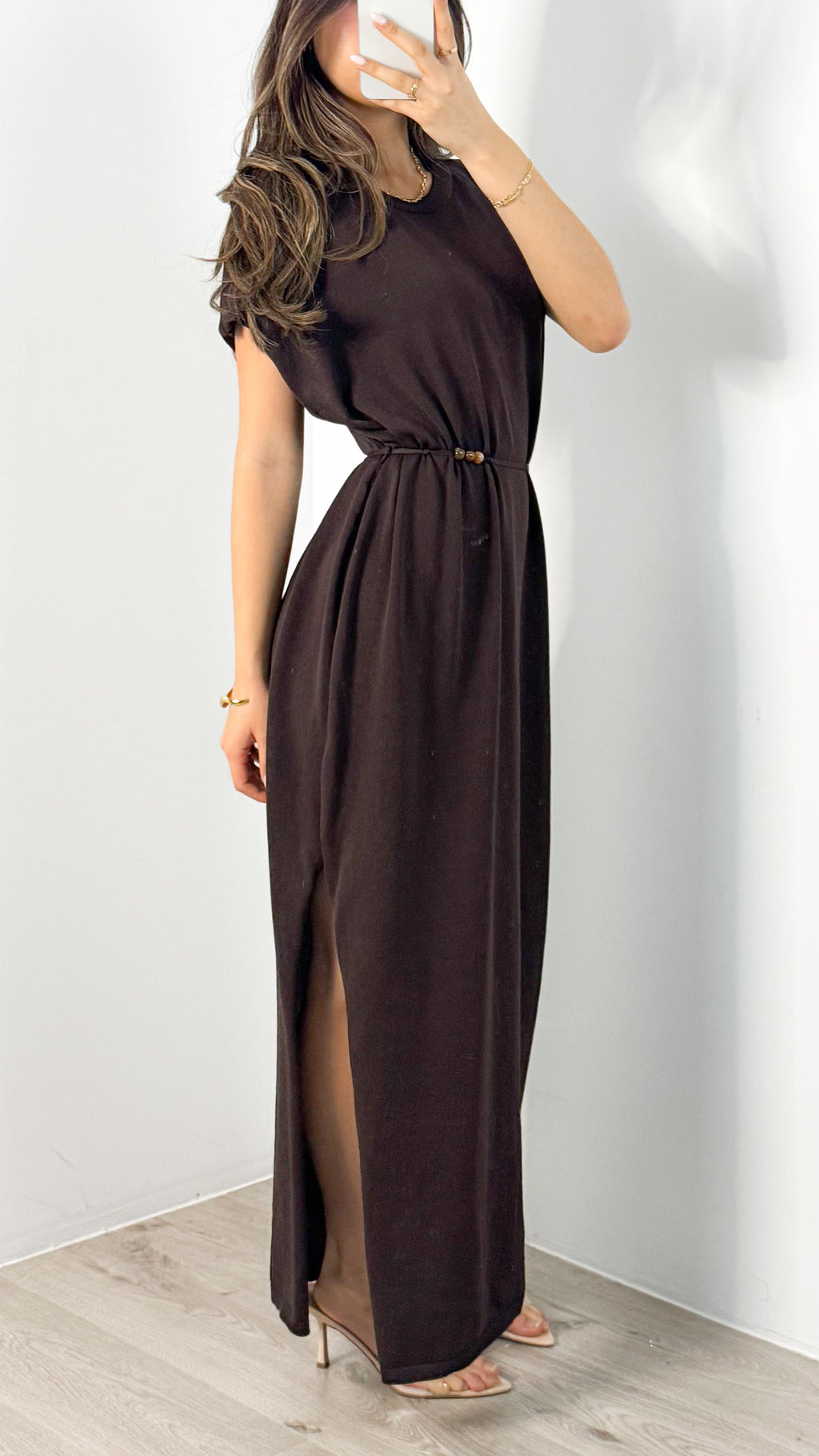 CARMINE DRESS - CHOCOLATE