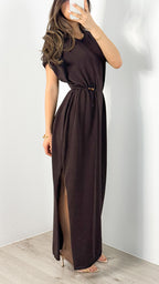 CARMINE DRESS - CHOCOLATE