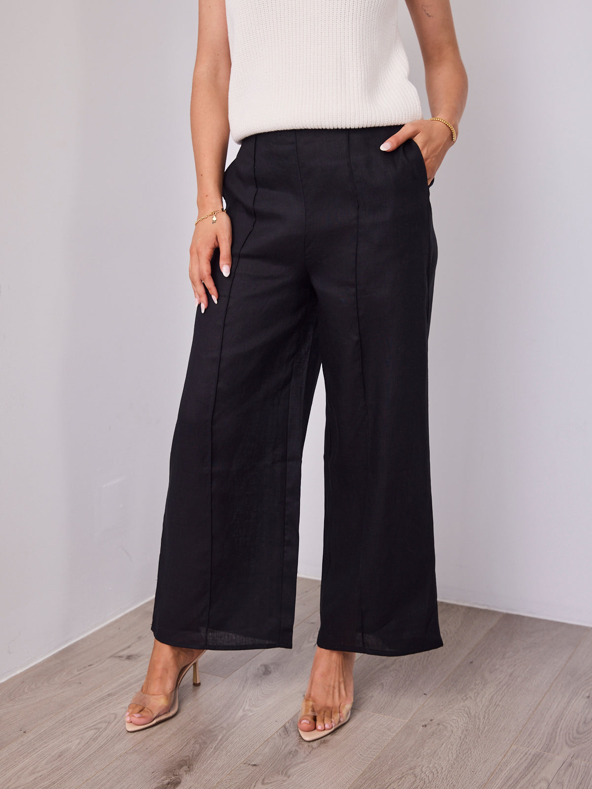 BAKER LINEN PANT - BLACK