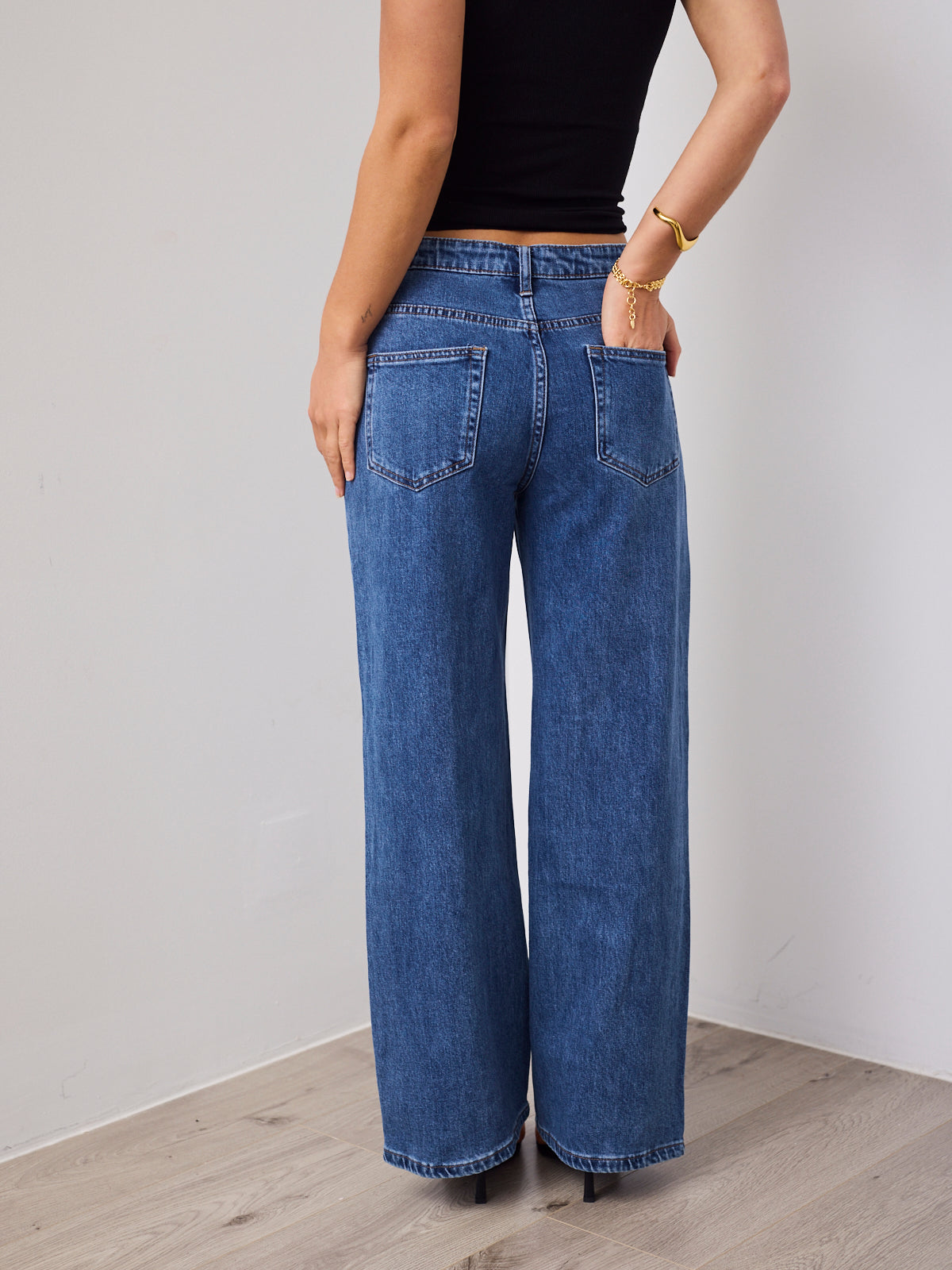 ROGERS RELAXED WIDE LEG JEAN - DARK DENIM