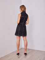 ZHANE DENIM DRESS - BLACK
