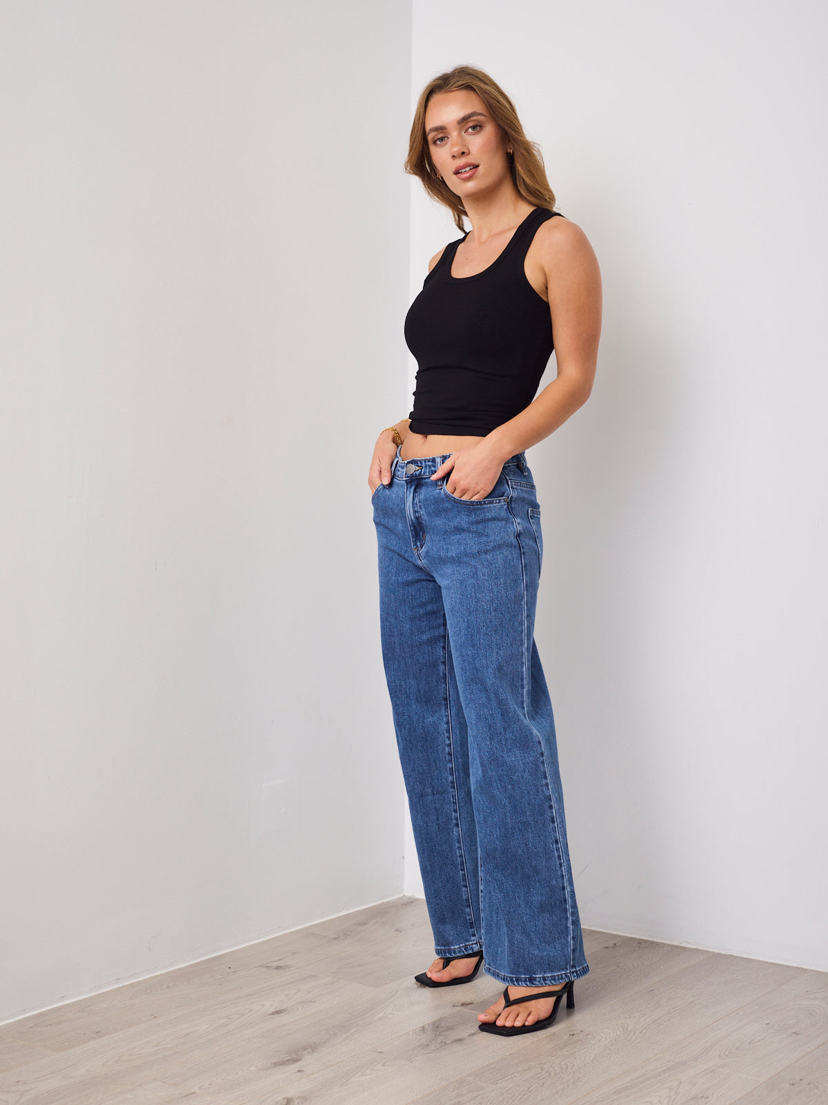 ROGERS RELAXED WIDE LEG JEAN - DARK DENIM