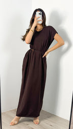 CARMINE DRESS - CHOCOLATE