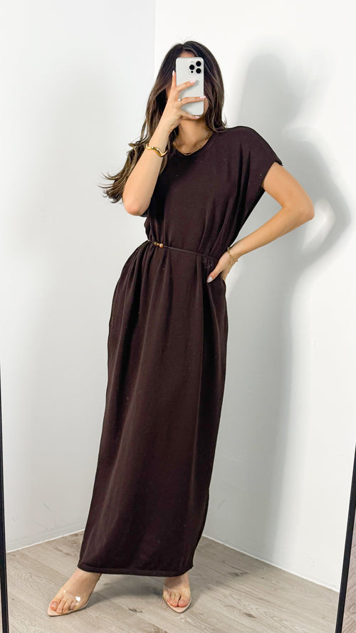 CARMINE DRESS - CHOCOLATE