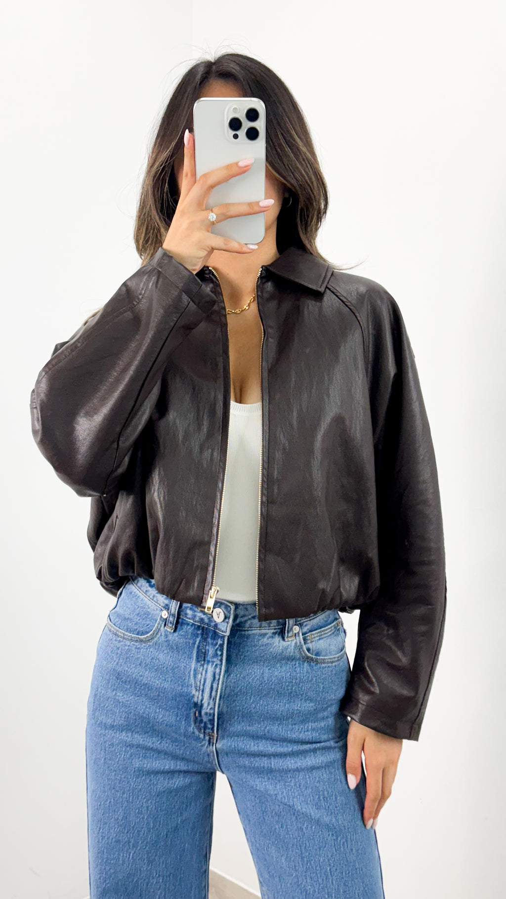 LONDON BOMBER JACKET - CHOCOLATE