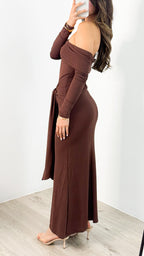 SAMIRA DRESS - CHOCOLATE