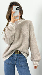 BESSIE STITCH KNIT - MOCHA
