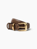 GRETA THIN GENUINE LEATHER BELT - TAUPE