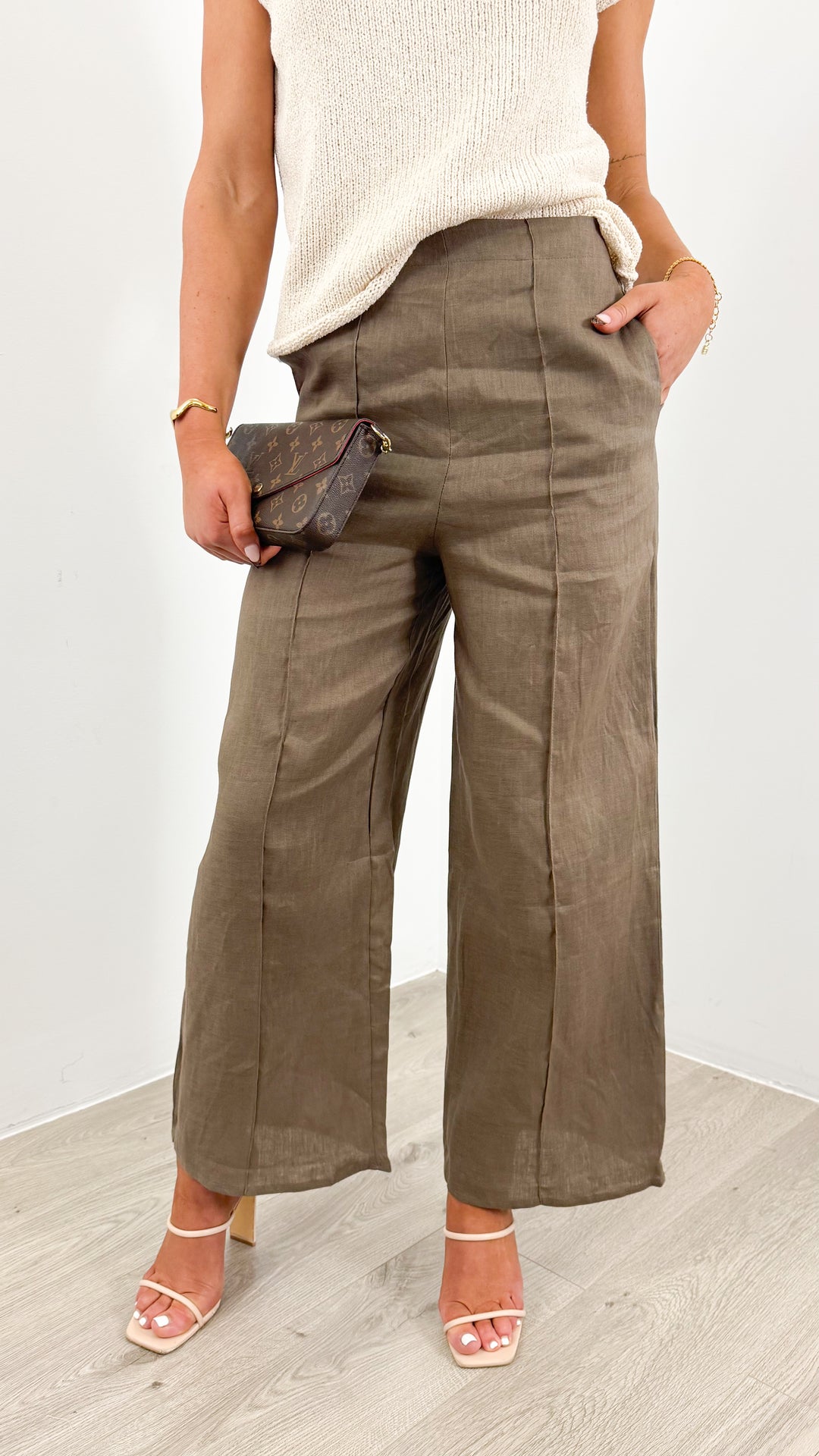 BAKER LINEN PANT - CHOCOLATE