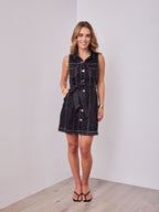 ZHANE DENIM DRESS - BLACK