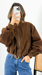 VANCE BOMBER JACKET - CHOCOLATE