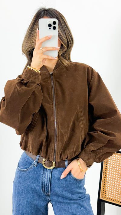 VANCE BOMBER JACKET - CHOCOLATE