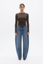 'BAYSE' KAELIN TOP - ESPRESSO