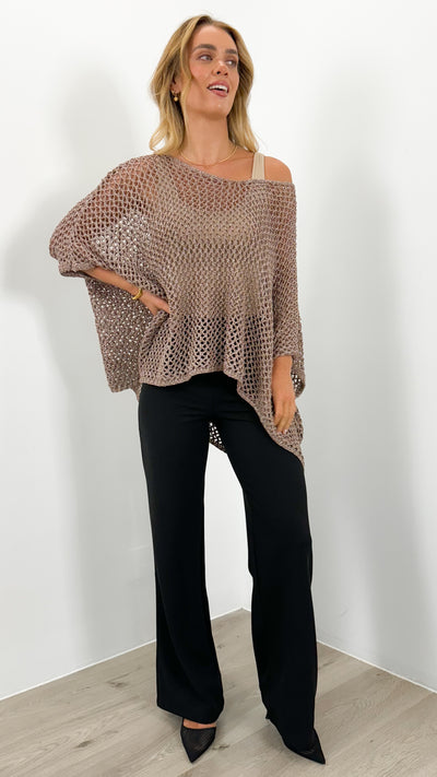 BENITA TOP - CHOCOLATE