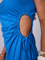 PAROS LINEN DRESS - BLUE