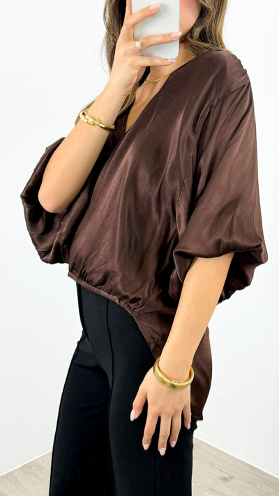 ROBIN BLOUSE - CHOCOLATE
