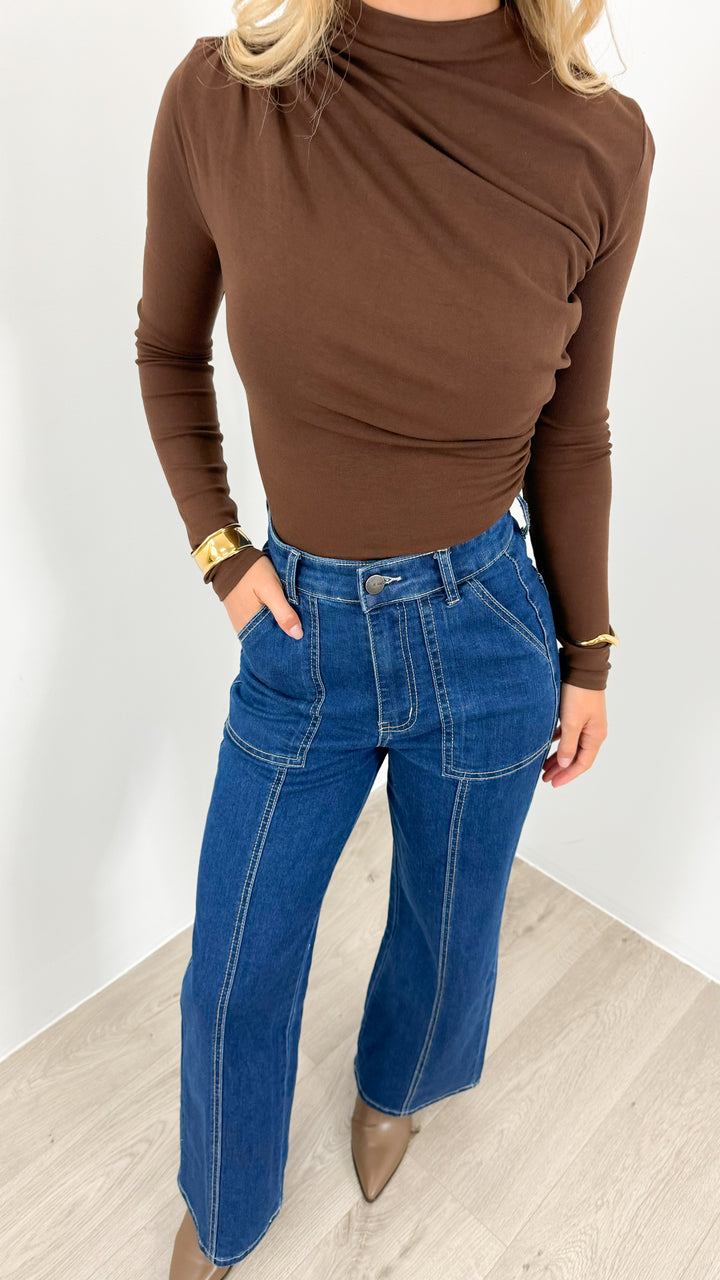 COLEMAN TOP - CHOCOLATE