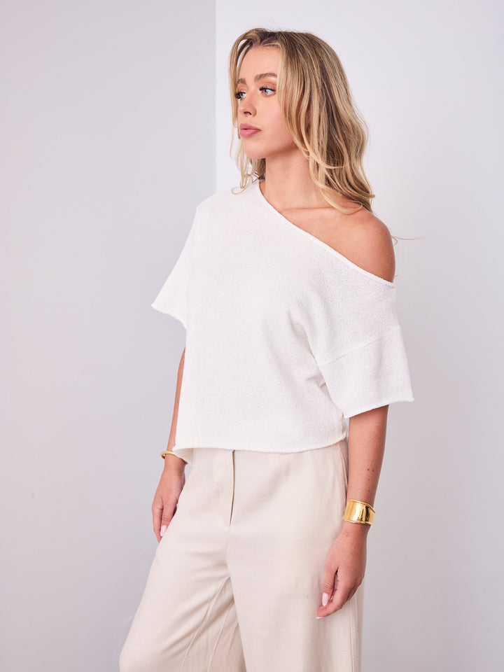 ANDY KNIT TOP - WHITE
