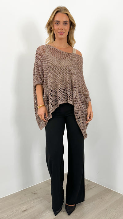 BENITA TOP - CHOCOLATE
