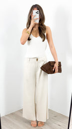 PALMER LINEN PANT - BEIGE