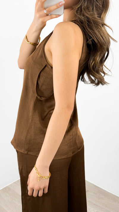 ZANA TOP - BROWN