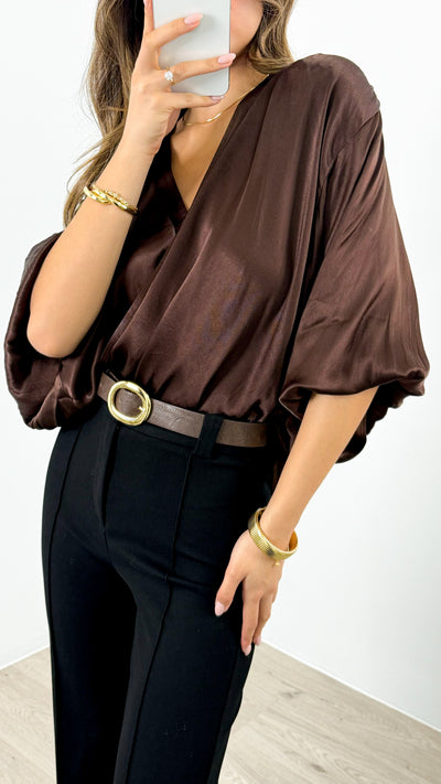 ROBIN BLOUSE - CHOCOLATE