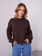 MARLO KNIT JUMPER- CHOCOLATE