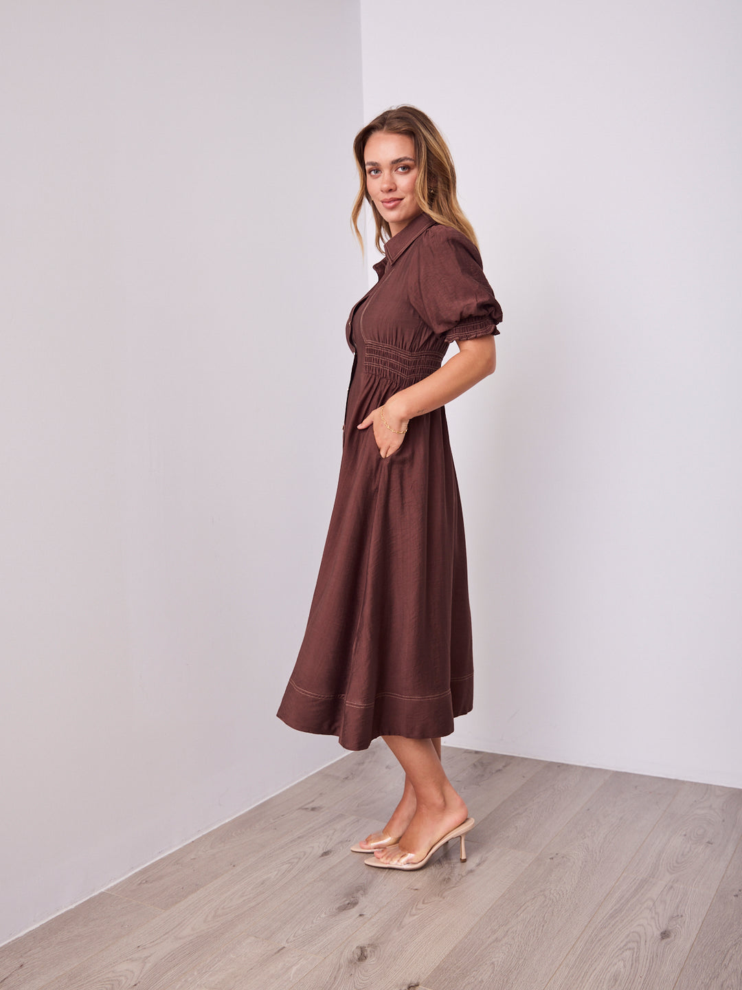 MARCIA DRESS - CHOCOLATE