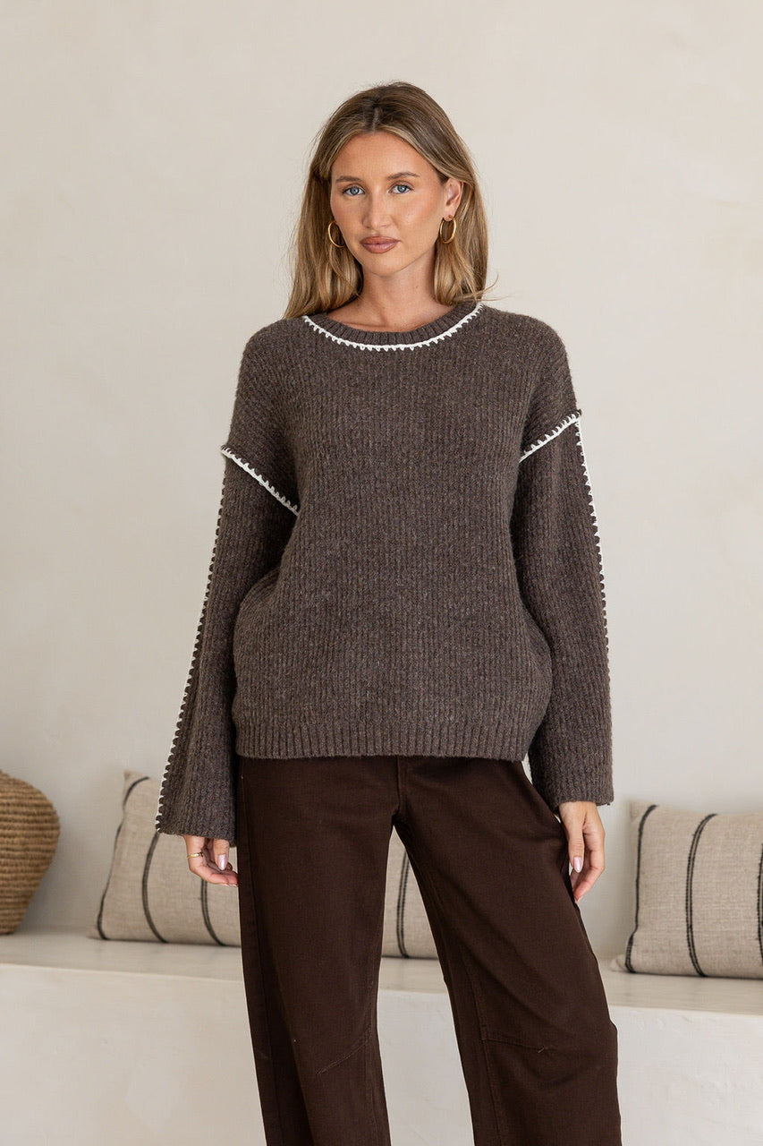 BELINDA KNIT - CHOCOLATE