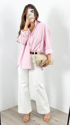 THURSDAY STRIPE SHIRT - PINK