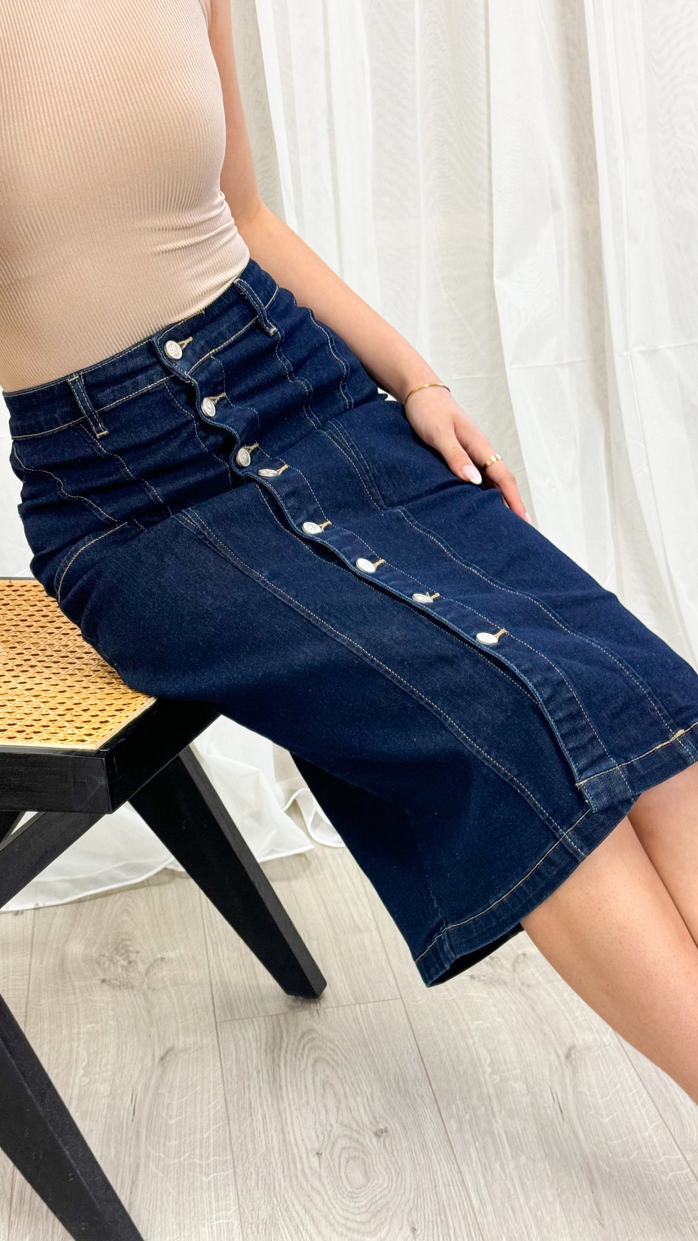 MONROE SKIRT - DARK DENIM