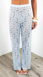 NADINE SHIRT & PANT SET - BABY BLUE