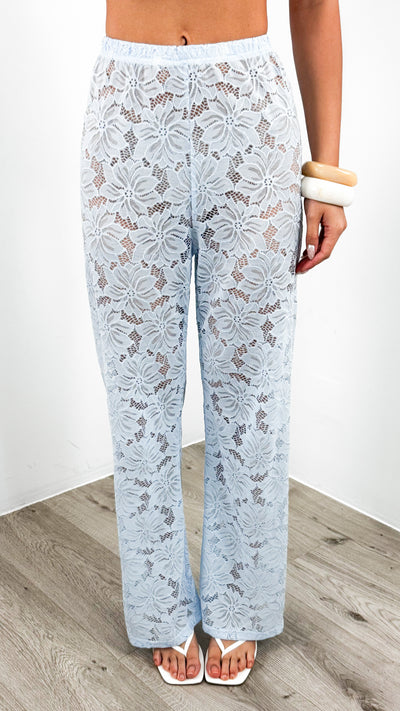 NADINE SHIRT & PANT SET - BABY BLUE