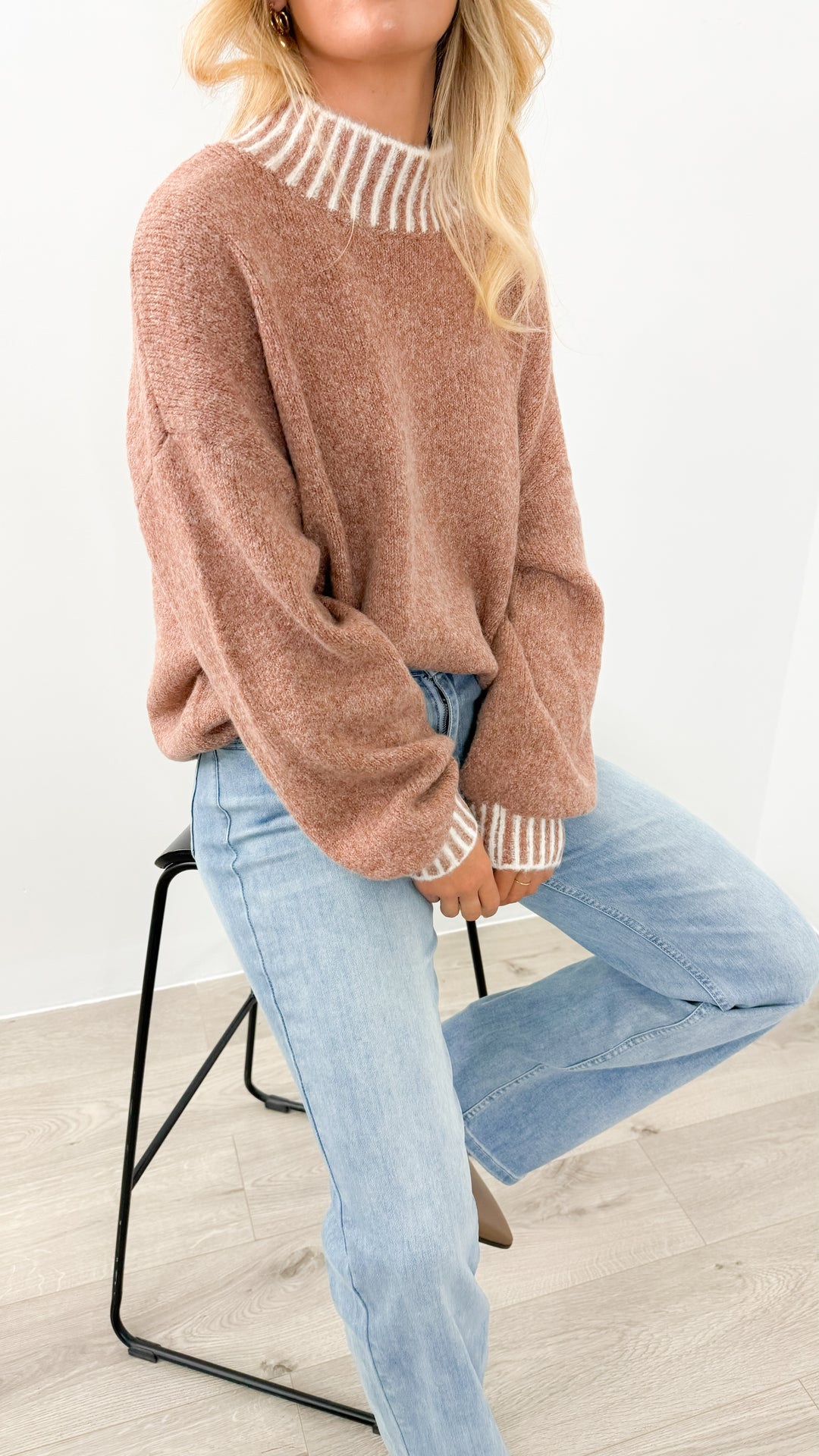 BESSIE STITCH KNIT - CINNAMON