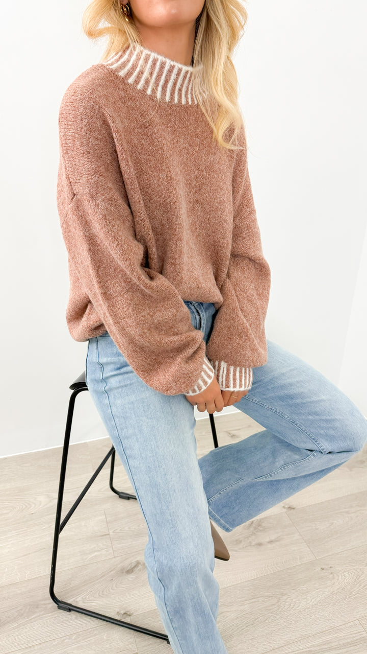 BESSIE STITCH KNIT - CINNAMON