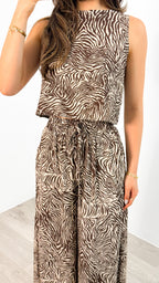 ZURI TOP - ZEBRA PRINT