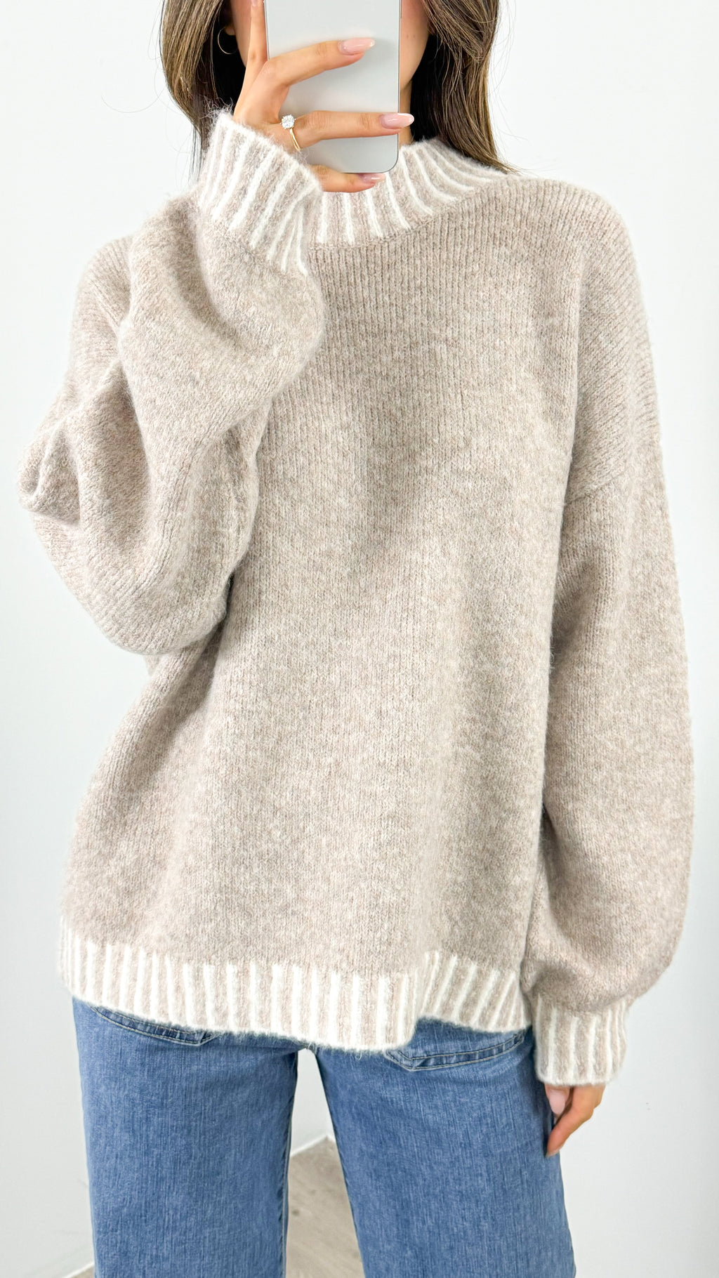 BESSIE STITCH KNIT - MOCHA