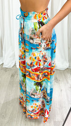 TRAPANI PANT - BLUE PRINT