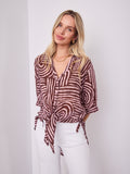 SHANI SHIRT - PINK/CHOCOLATE