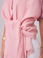 COMO LINEN SHIRT - DUSTY PINK